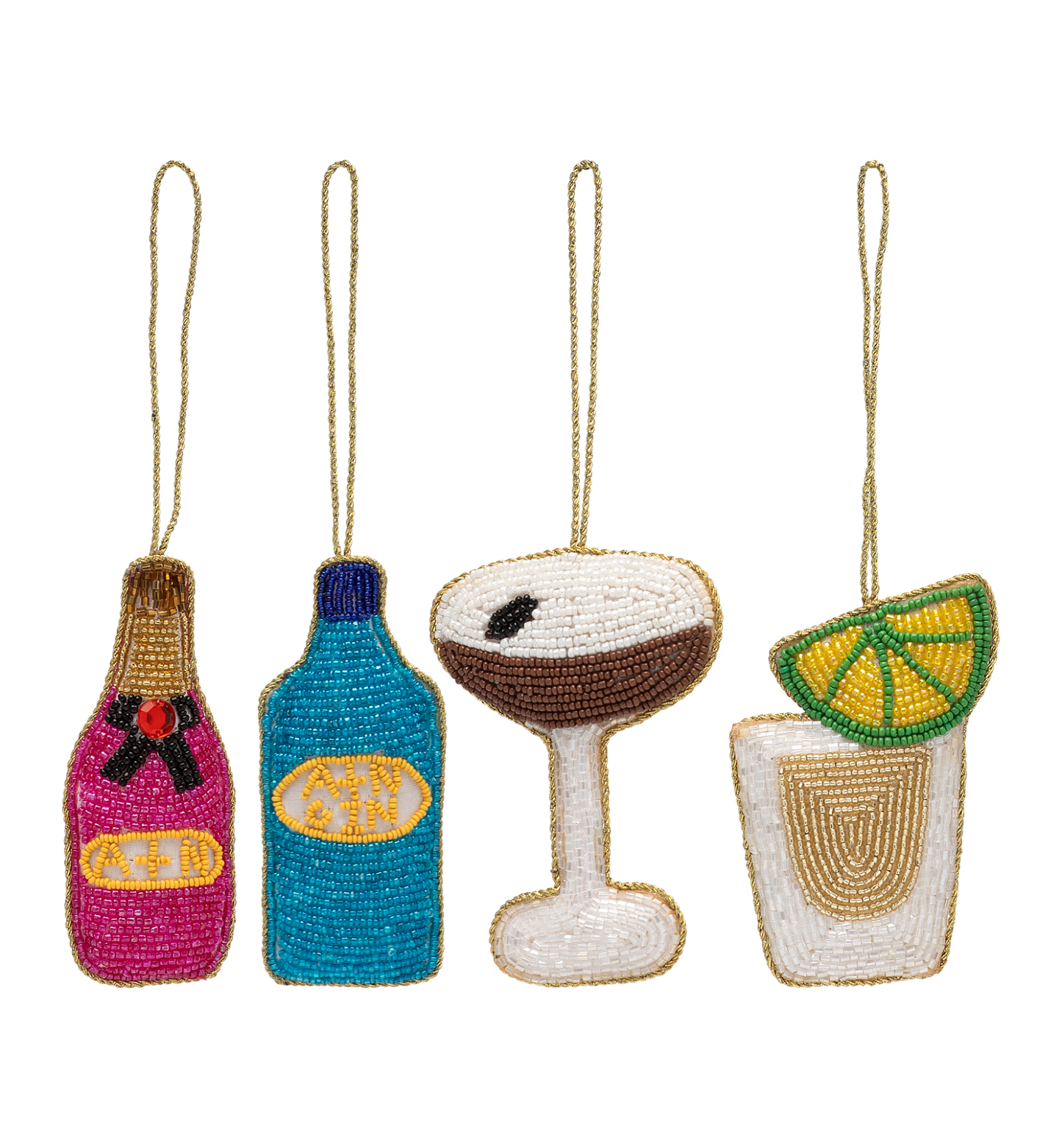 Cocktail Ornament Set of 4