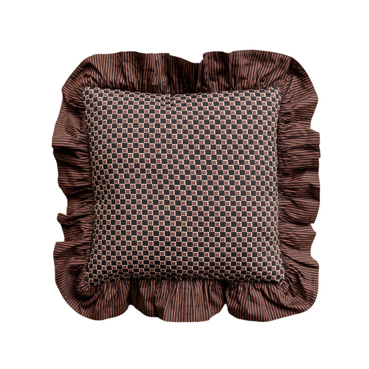 Brown Celestial Stripe Cushion Cover