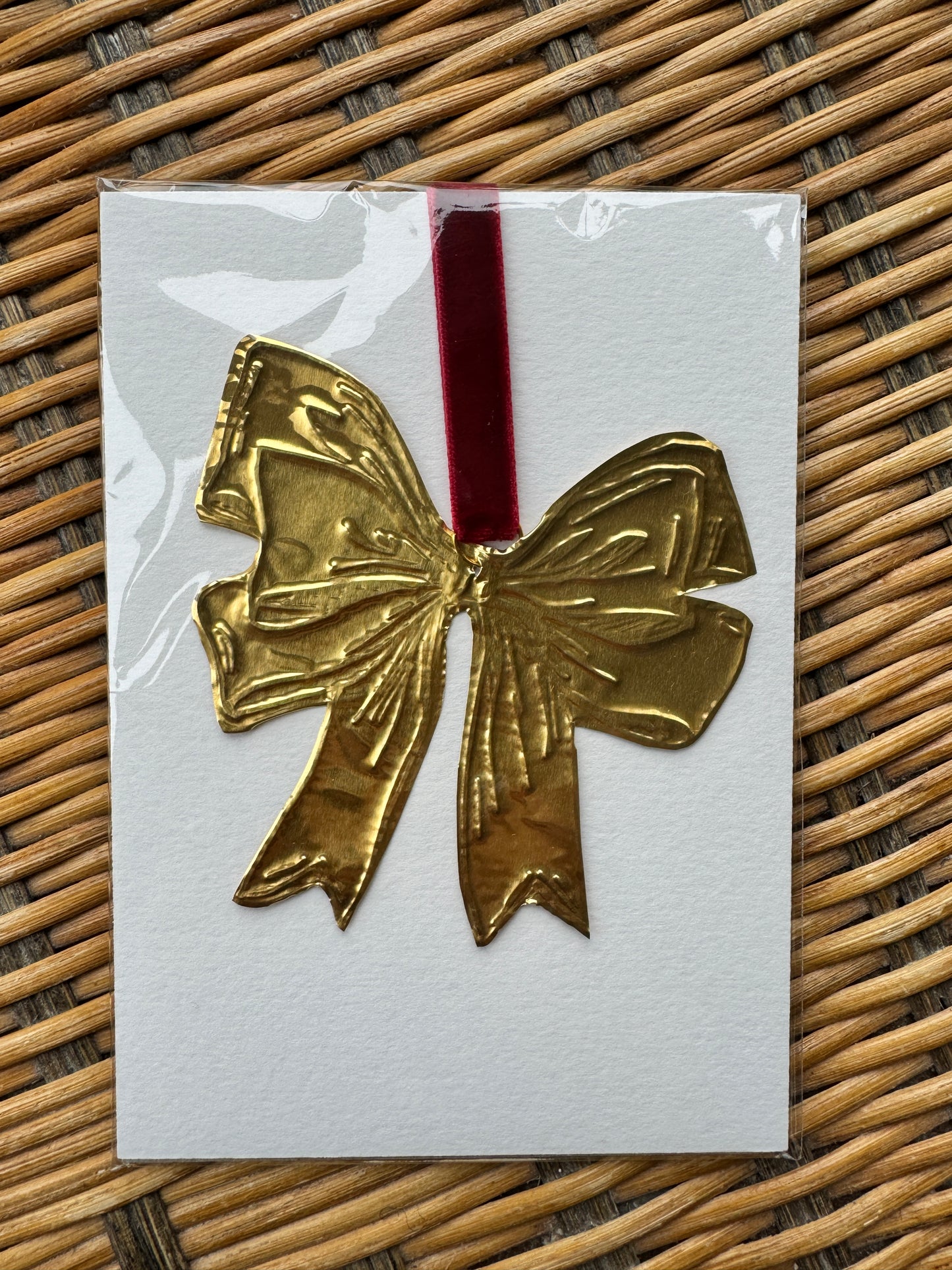 Tin Embossing Bow Ornament