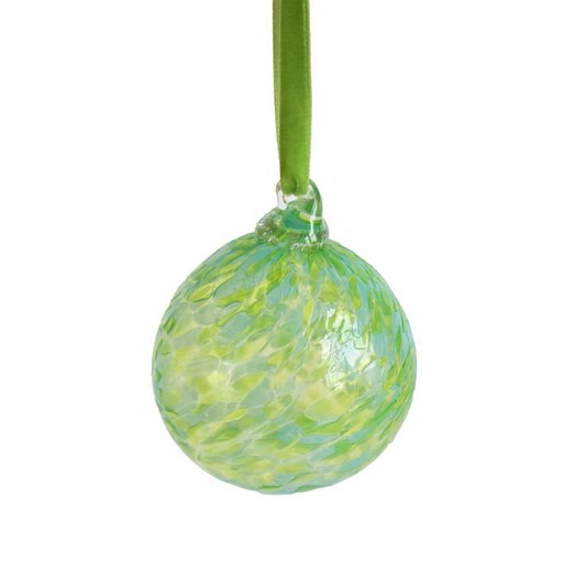 Marbled Glass Bauble - Aqua Baby