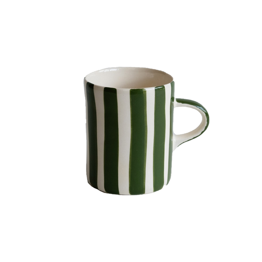 Sgraffito Mug - Candy Stripe Green