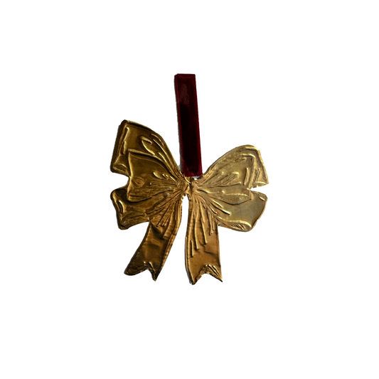 Tin Embossing Bow Ornament