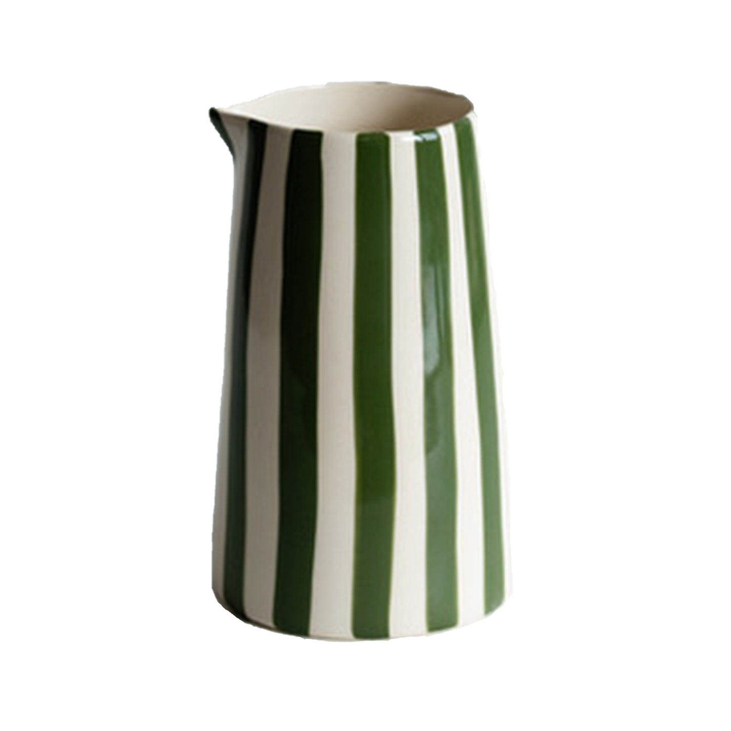 Sgraffito Jug/Vase - Candy Stripe Green