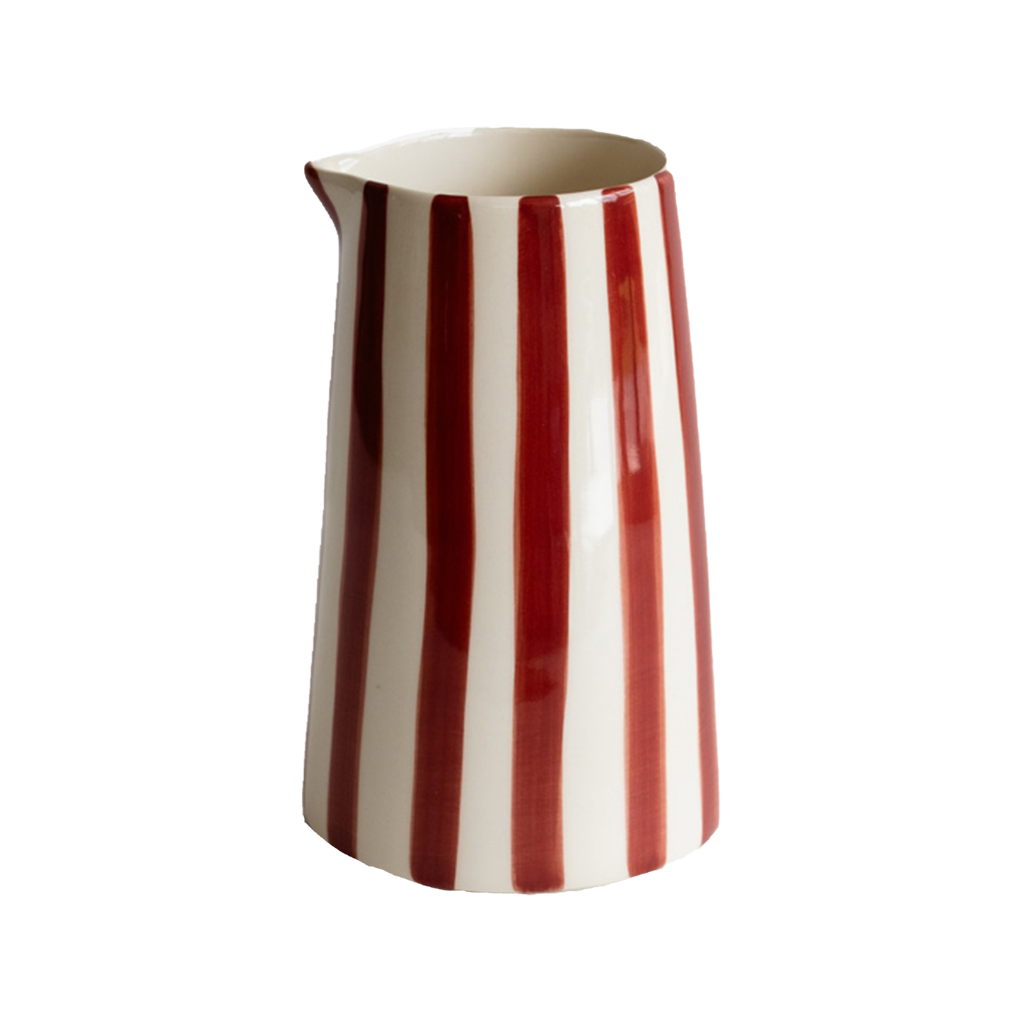 Sgraffito Jug/Vase - Candy Stripe Burgundy